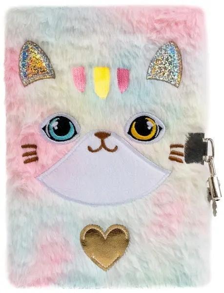 A5 Notebook Secret MIX - Plush notebook with lock