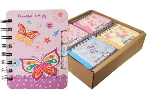 A6 Notebook MIX - Beautiful notebook with butterflies