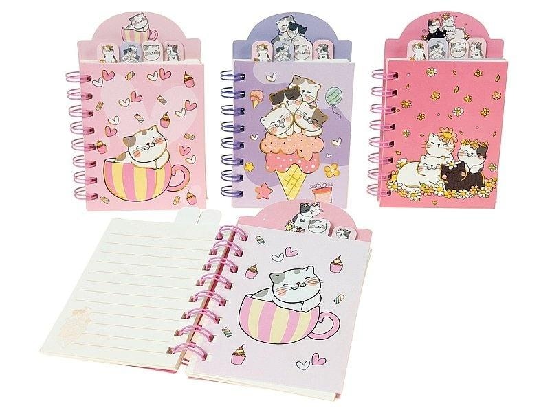 Notebook with kittens MIX - compact and cute - ideal for school