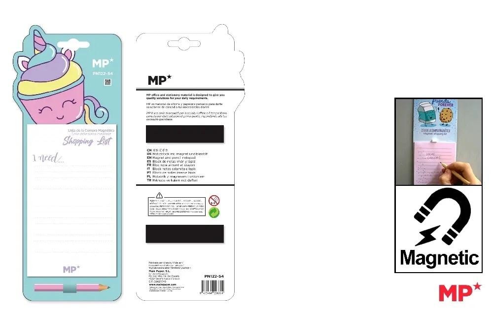 Magnetic notepad for refrigerator with pencil - perfect for the kitchen