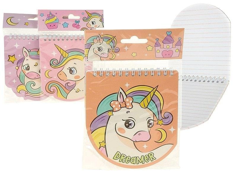 Unicorn Notebook 14x12cm MIX - perfect for school and fun