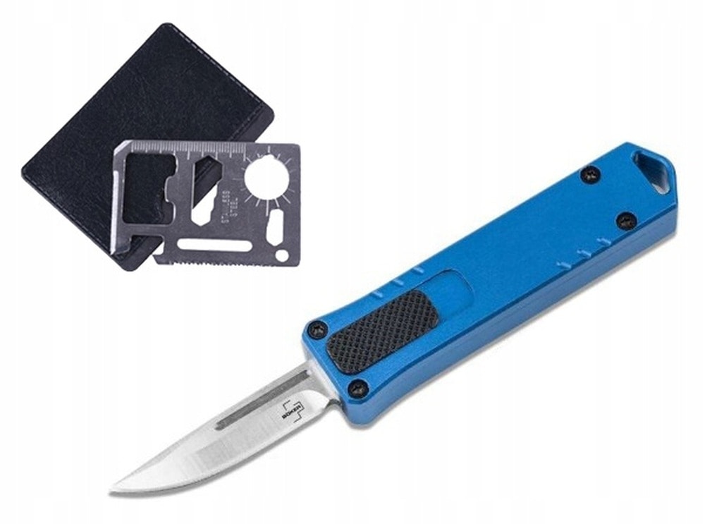Böker Plus Micro USB OTF Blue - Folding knife for everyday use