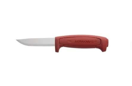 Morakniv Basic 511 - Carbon Steel Knife - Red - perfect for bushcraft