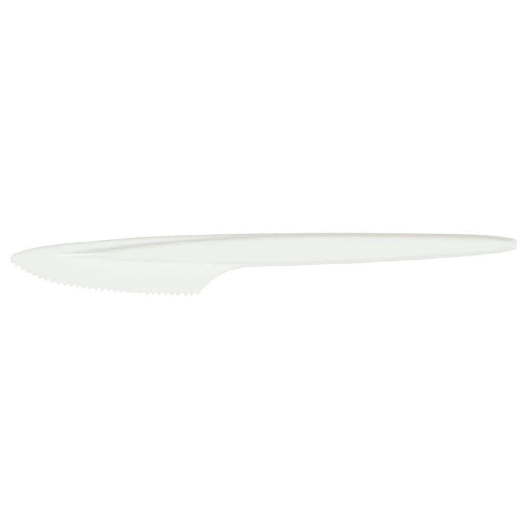Reusable knives white 100 pieces - perfect for picnic