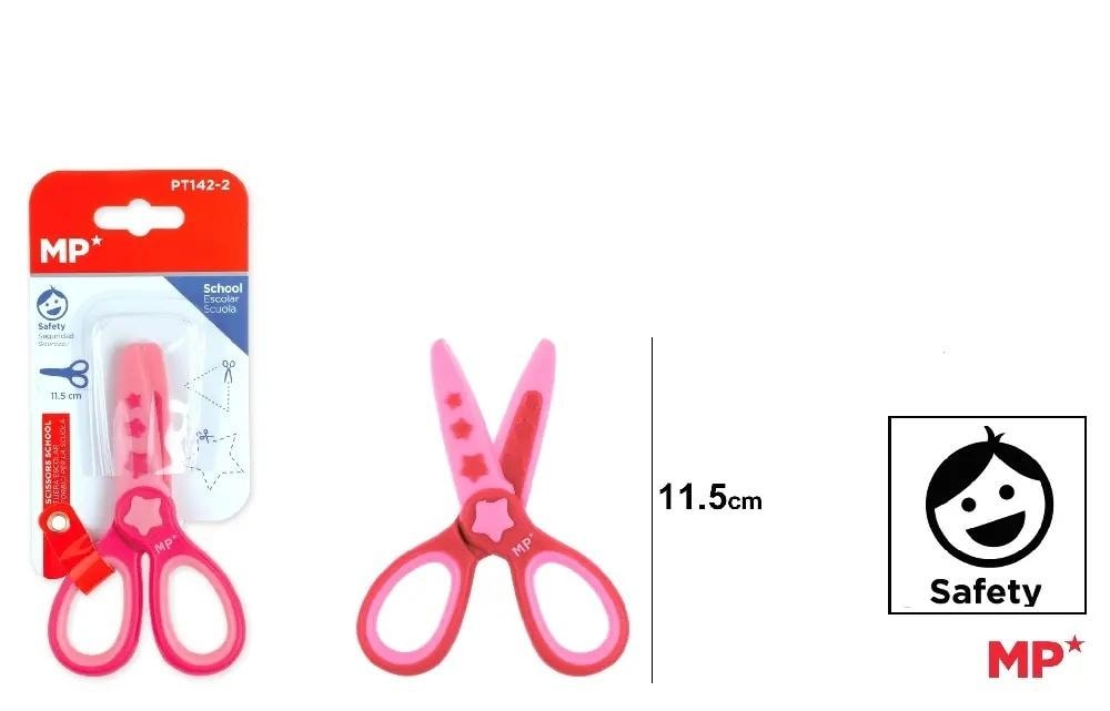 Safe children's scissors 11.5 cm pink - ideal for first art projects