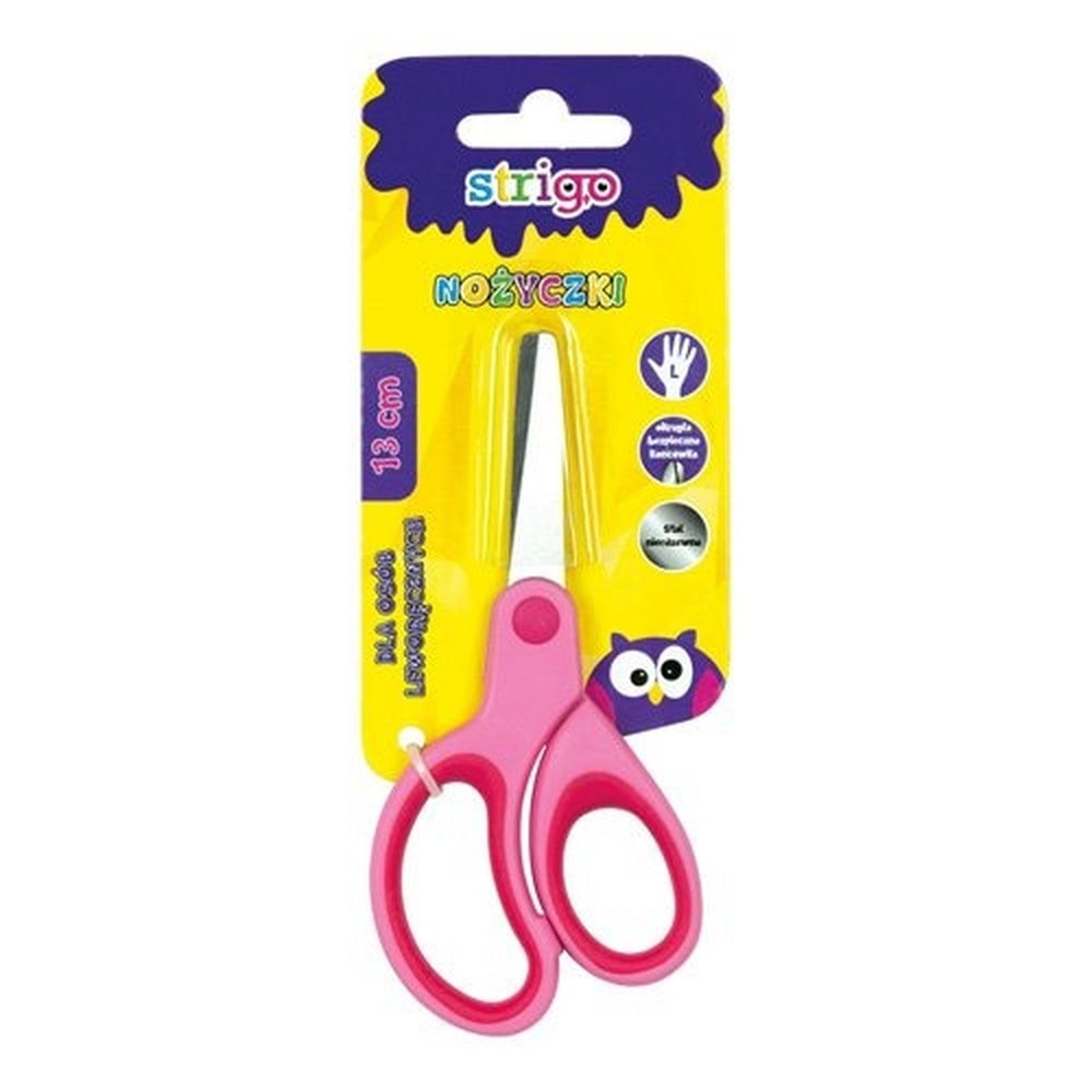 Strigo Nożyczki dla dzieci leworęcznych różowe