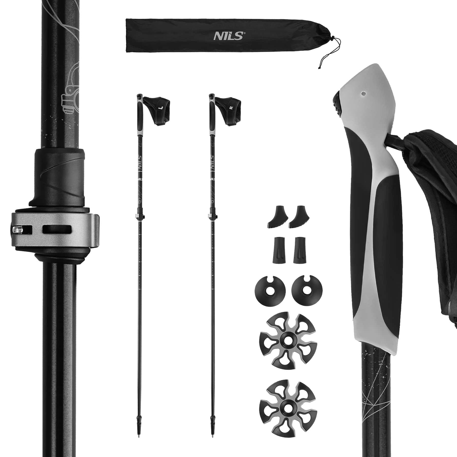 Nils Nordic Walking Poles Aluminum NW8612 - perfect for any route
