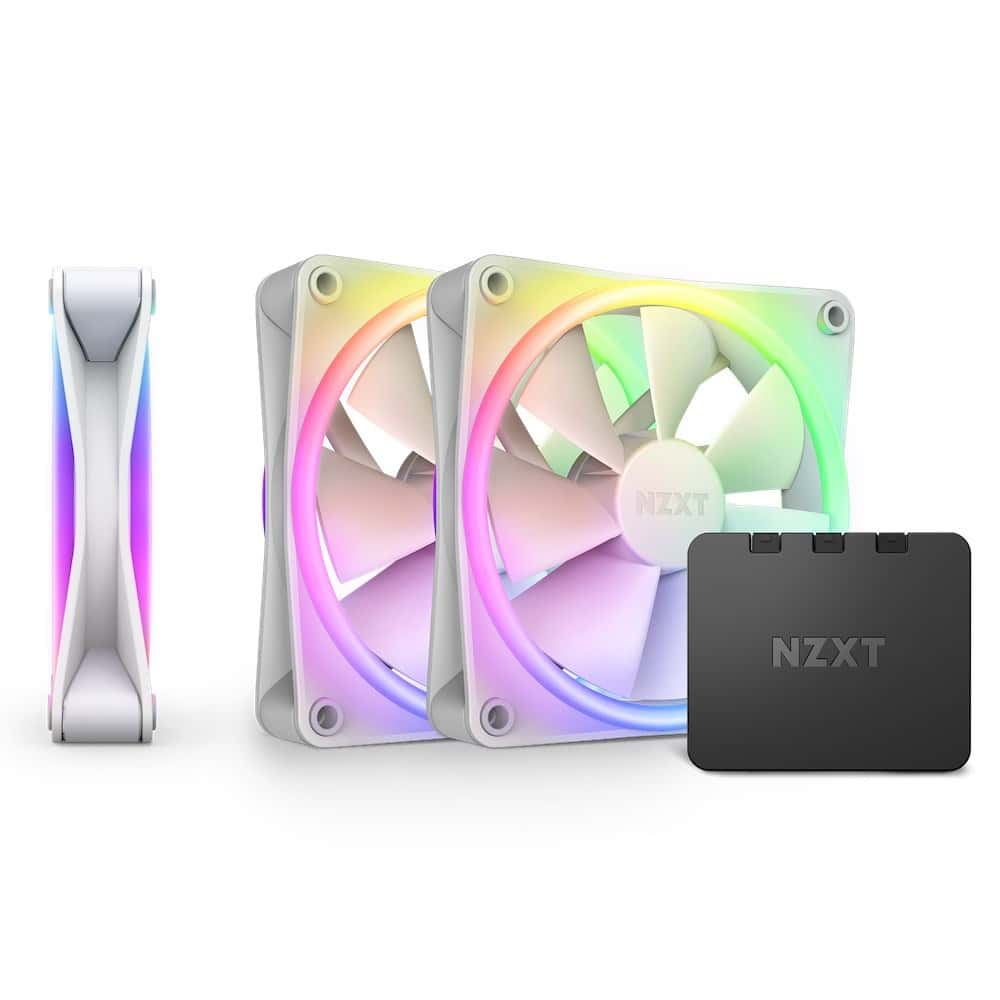 NZXT F120 RGB DUO - Triple Pack Case Fan 12 cm White - Perfect set for your PC
