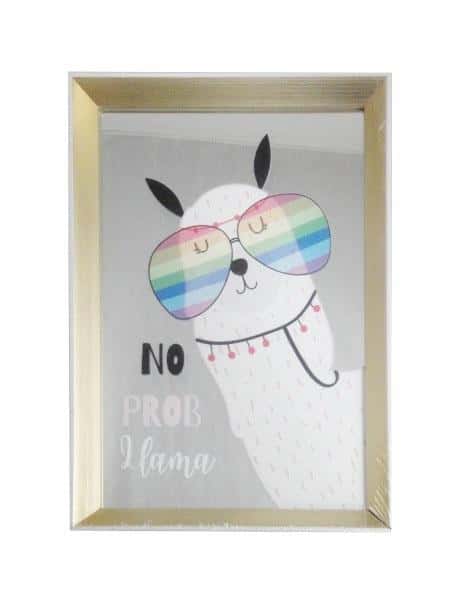 Picture - llama with glasses 20x30cm - funny addition to any interior