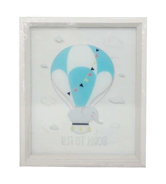 Picture with balloon - Charming framed picture 25x30 cm