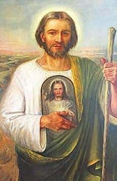 Saint Jude Thaddeus - Religious image with prayer 5.5 x 8.5 cm