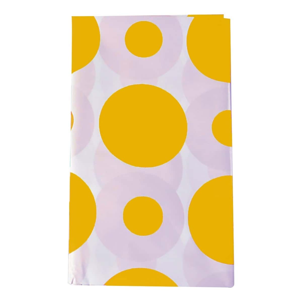 Tablecloth foil with yellow dots - perfect for parties