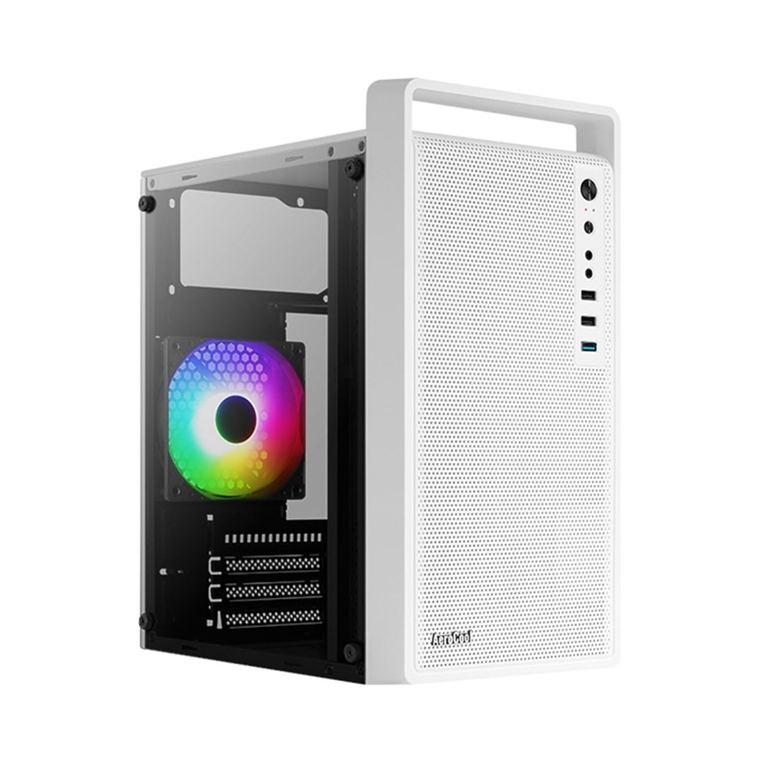 AEROCOOL PGS CS-109-G-BK-v1 FRGB white - PC case with lighting