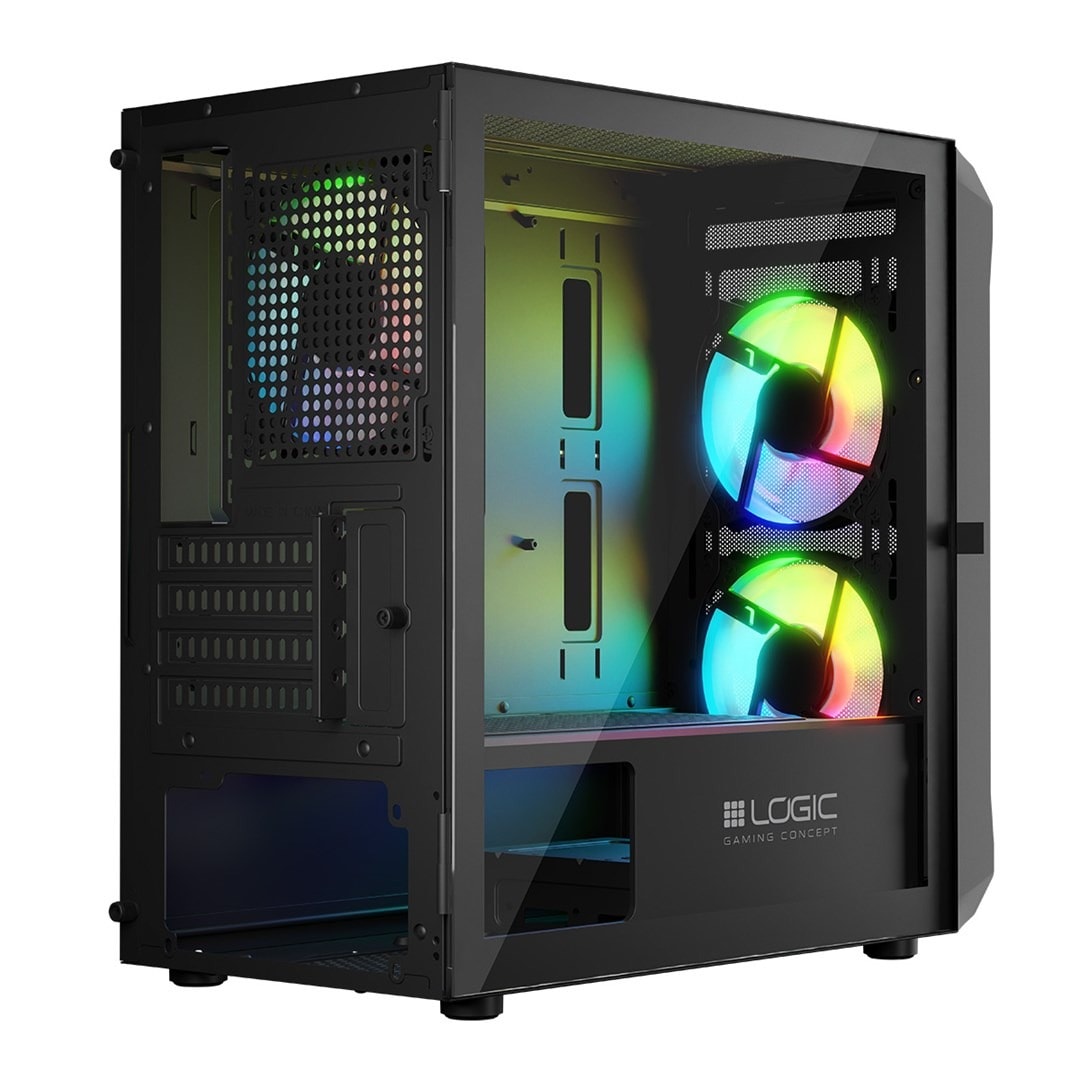 Logic Portos ARGB Mini USB 3.0 Case Black - Compact and stylish