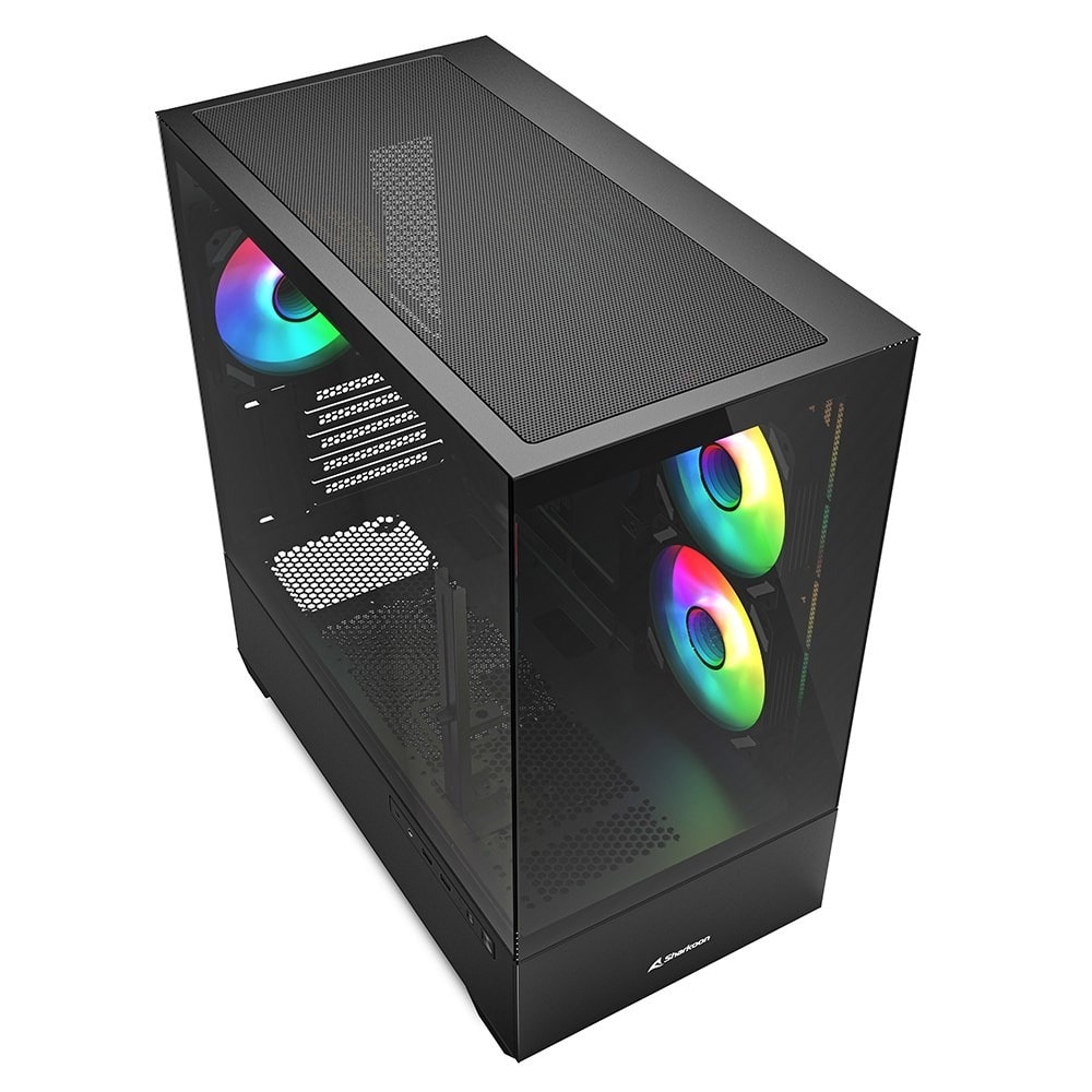 Sharkoon MK6 RGB - Micro-ATX Case with Window, perfect for gamers