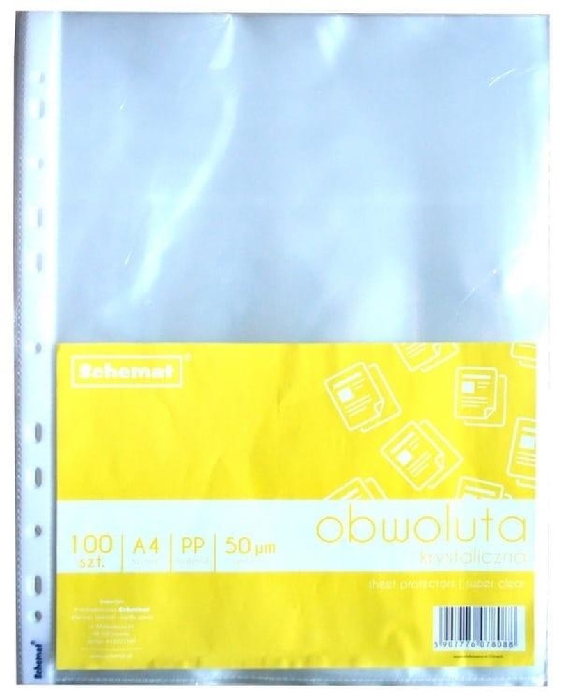 A4 Sleeves crystal clear smooth - 100 pieces ideal for binder