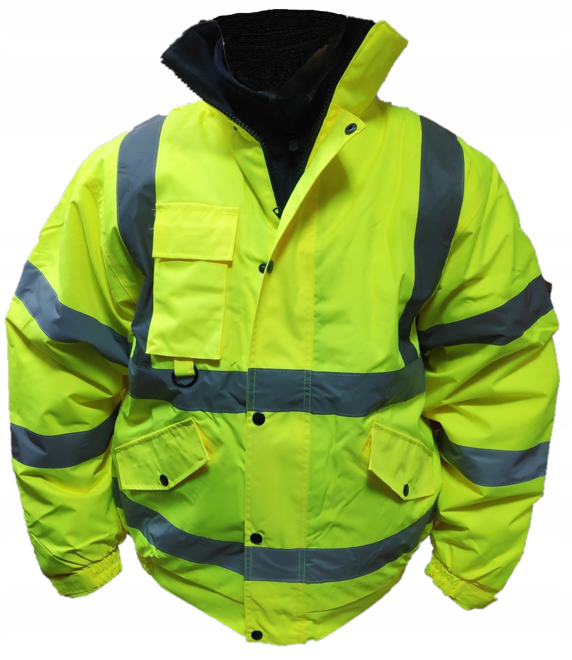 Insulated high visibility work jacket yellow size L - safety and comfort