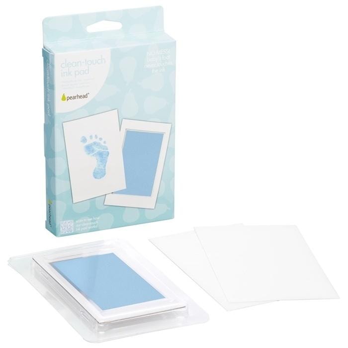 Pearhead Clean-touch ink pad for baby hand or footprint, blue