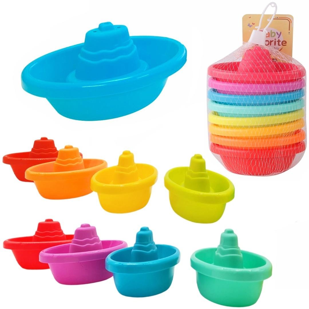 Baby Favorite Colorful bath boats 8 pieces - ideal for playing