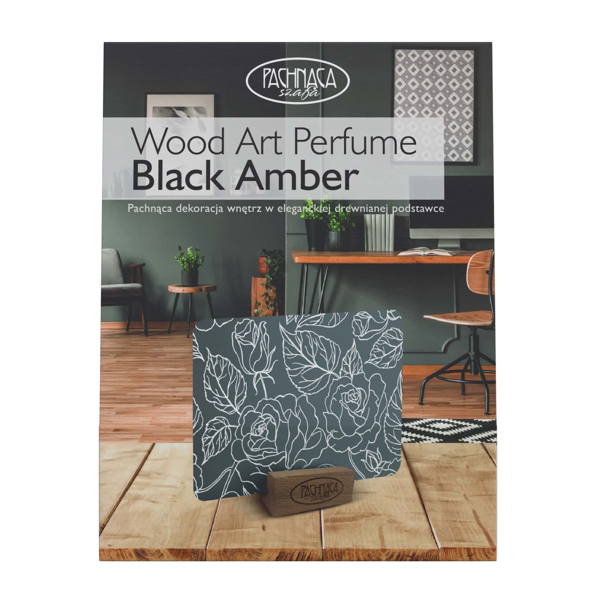 Wood Art Wardrobe Air Freshener Black Amber - Elegance and Freshness in Your Home