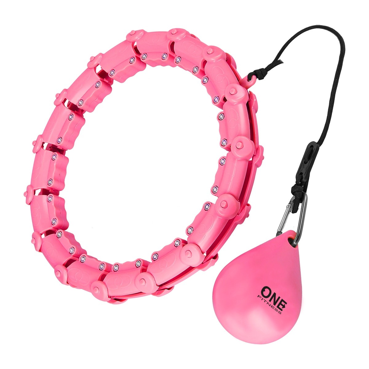 One Fitness Hula Hoop OHA02 pink with protrusions and weight