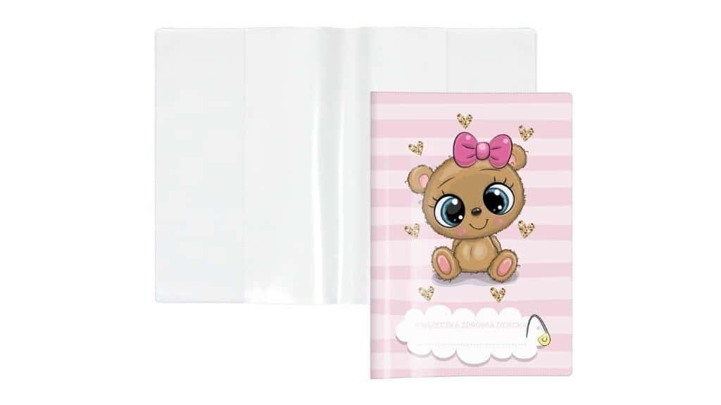Child's Health Record Book Cover with Plush Heart - Ideal Protection and Gift