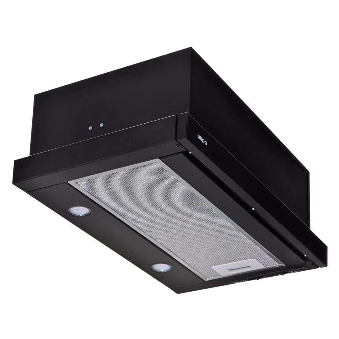 AKPO WK-7 LIGHT ECO 50 Black - Undercabinet Telescopic Cooker Hood