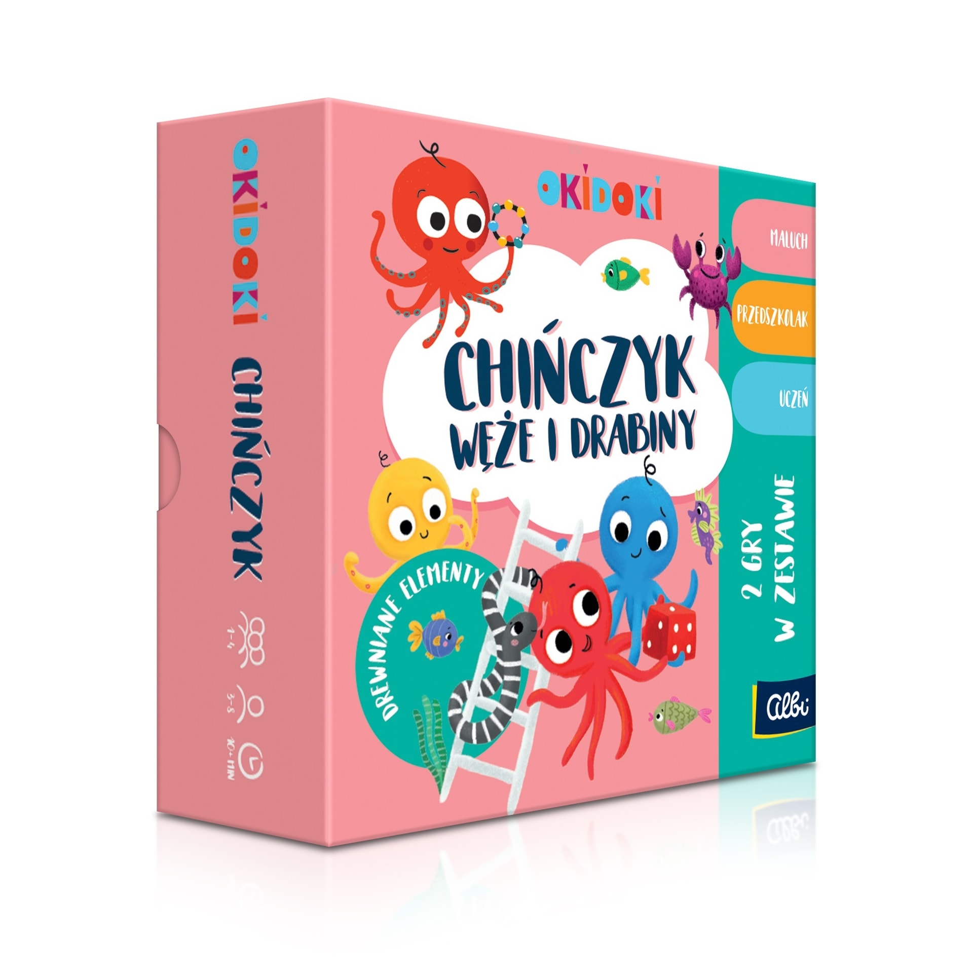 OKIDOKI Gra Chińczyk Węże i Drabiny