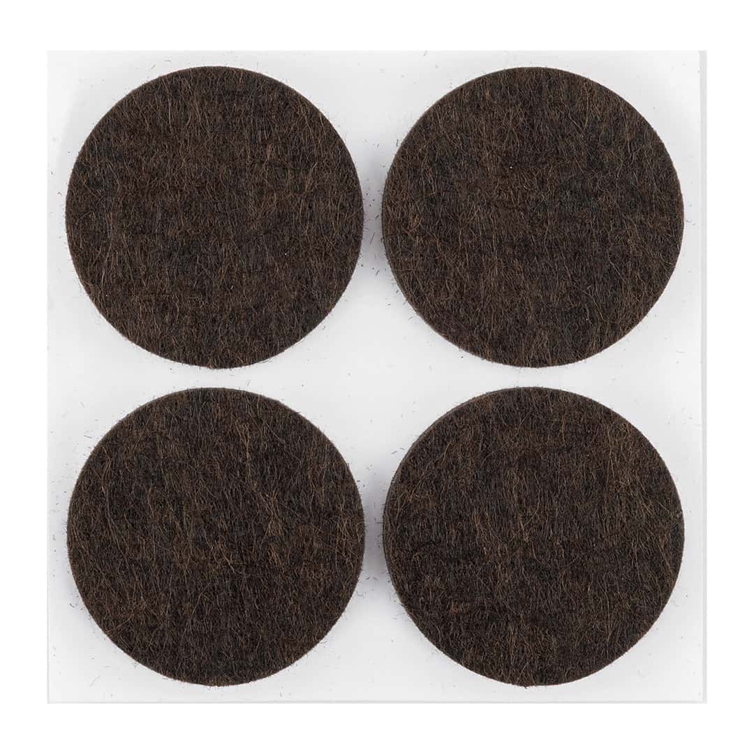 NEO TOOLS Round felt pads self-adhesive - dark brown 40mm, 4 pcs.