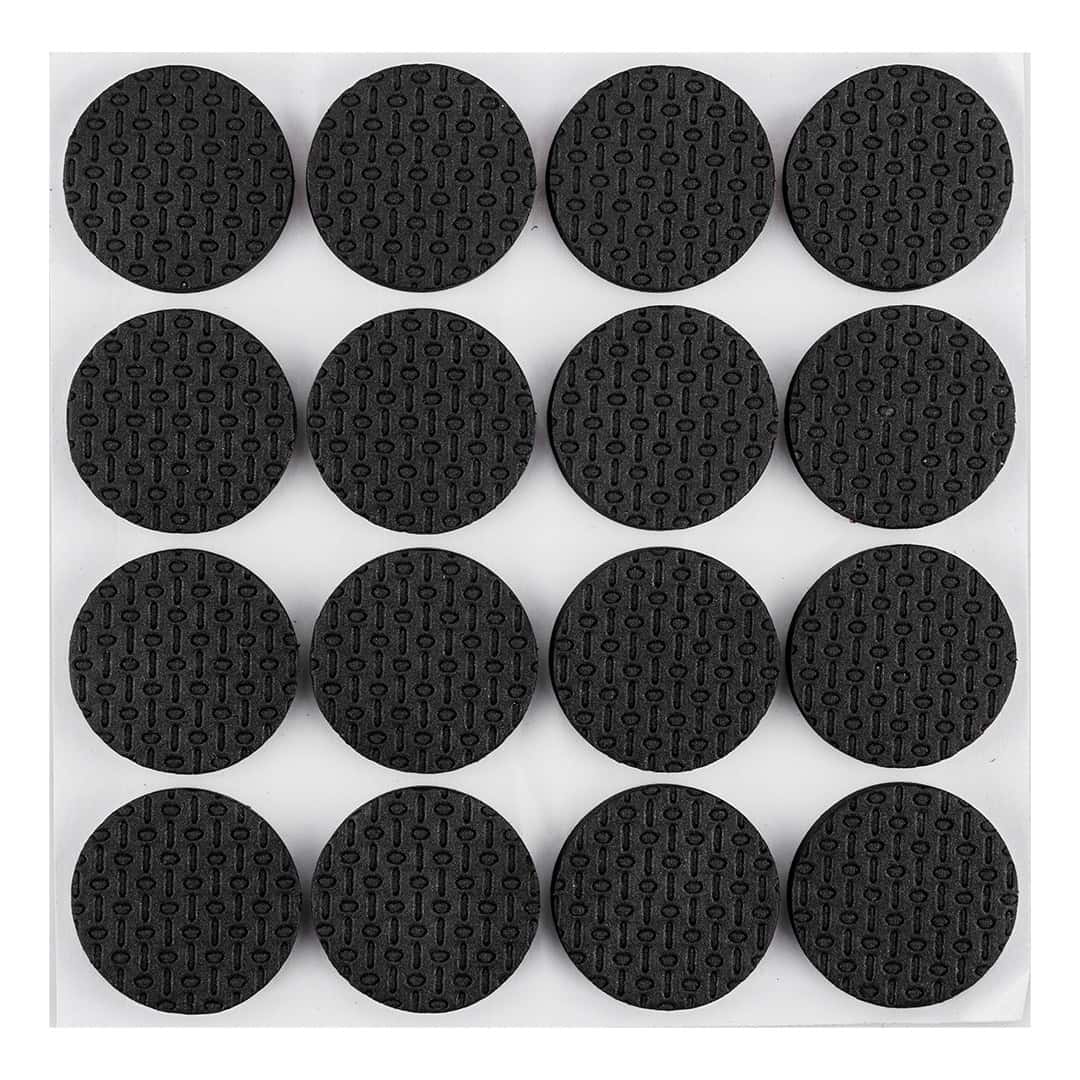NEO TOOLS Round self-adhesive foam pads, black 28mm - floor protection
