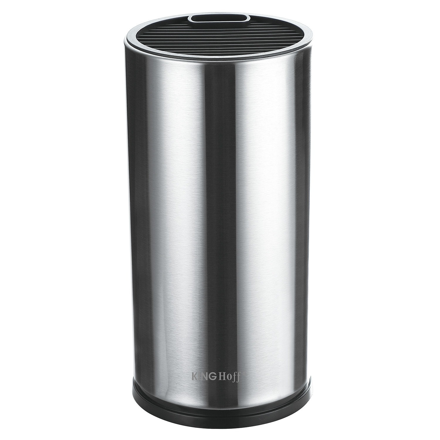 KingHoff Round Knife Block - Stainless Steel, Modern Design