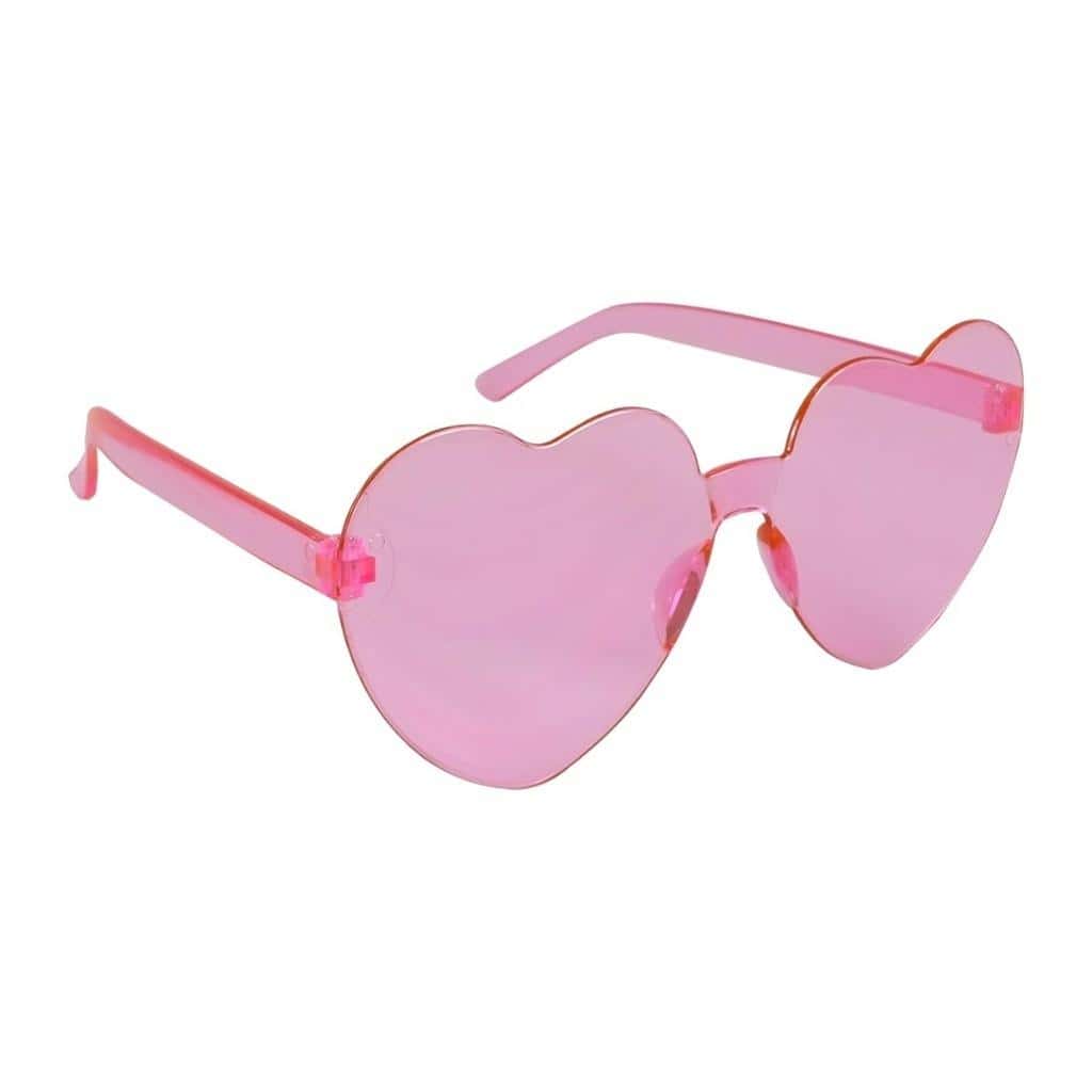 Glasses for lovers - Hearts for Valentine's Day red/pink