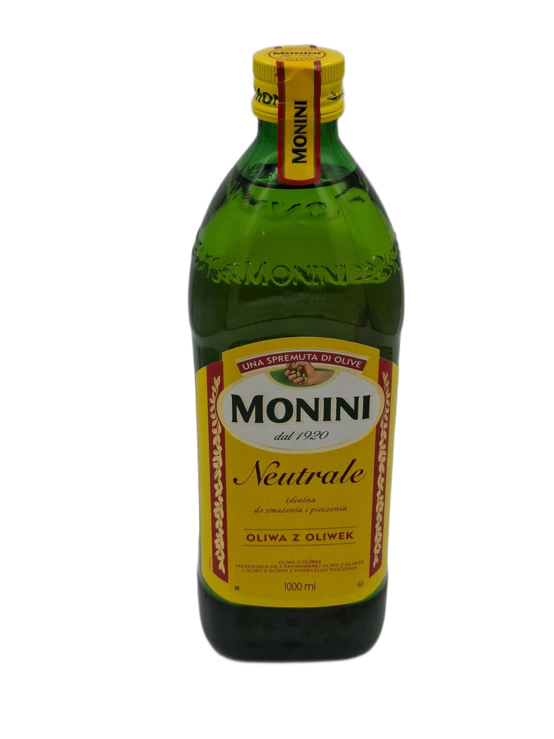 Monini Neutrale Olive Oil 1L - Ideal for Frying and Baking