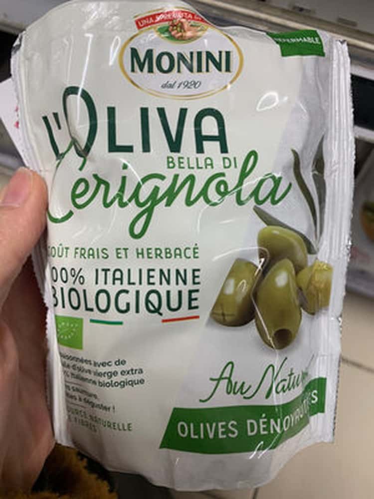 Monini Green Olives Cerignola Organic 150 g - perfect as a snack