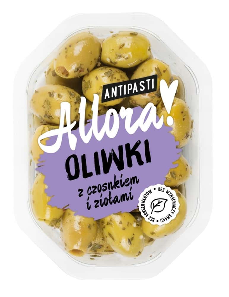 ZMK Green olives with garlic and herbs - perfect as a snack 100g