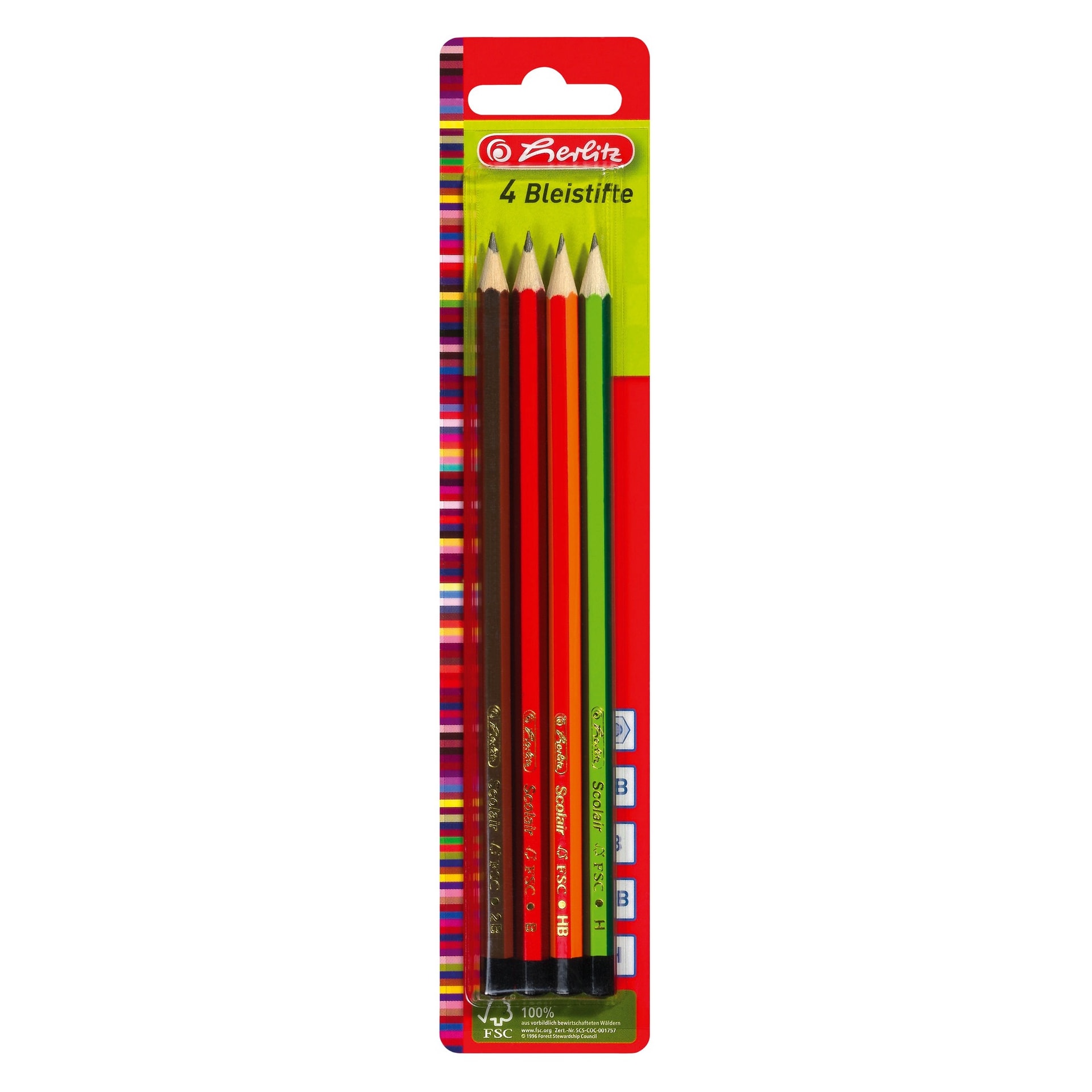 Scolair Triangular School Pencil - 4 Pieces perfect for learning to write
