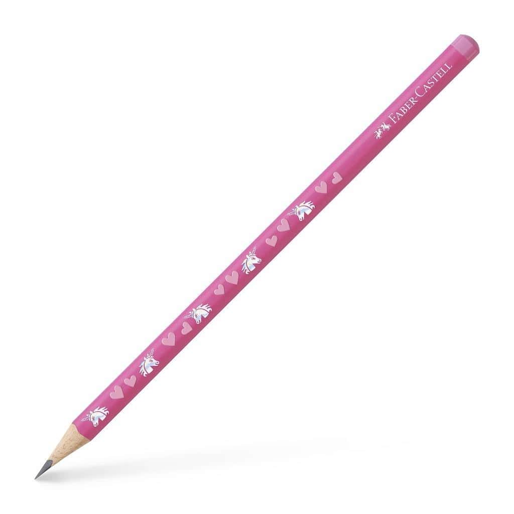 Faber-Castell Triangular HB Pencil Unicorn pink - 12 pieces of creative fun