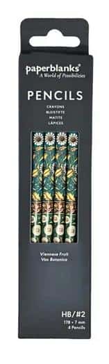 Paperblanks Viennese Fruit Pencils 4 pieces - ideal for drawing and writing