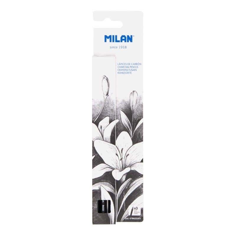 MILAN Charcoal Pencils Art 3 Pieces - perfect drawing set