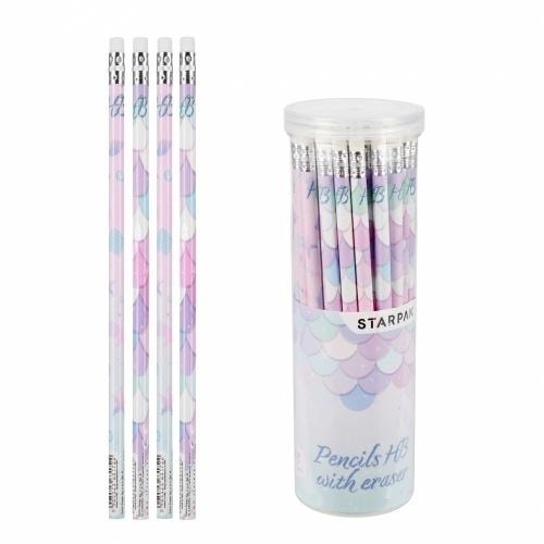 Starpak Pencil with eraser HB Mermaid 48 pieces - ideal for school