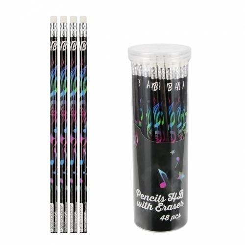 STARPAK HB Pencil with Eraser Music - 48 pcs ideal for school