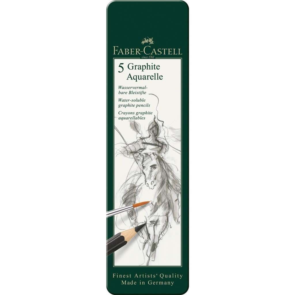 Faber-Castell Graphite Aquarelle Pencils - 5 pieces for artists