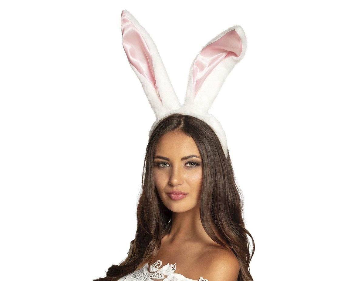 Boland Headband rabbit ears white-pink - perfect for party