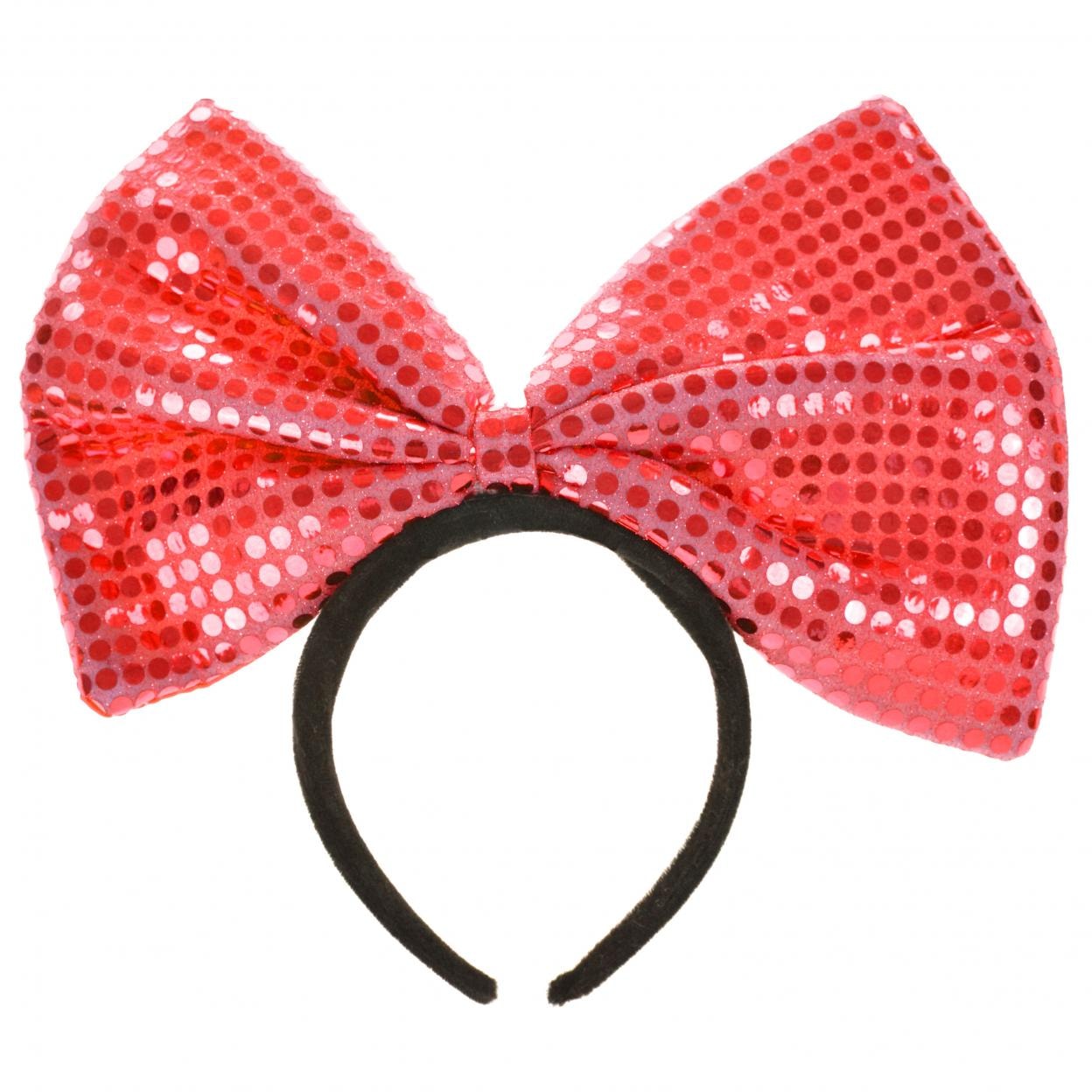 Headband with giant bow red - perfect for parties