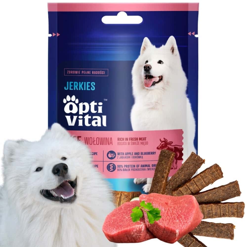 OPTI Meat Fillets for Dogs - Tasty Snack 80g