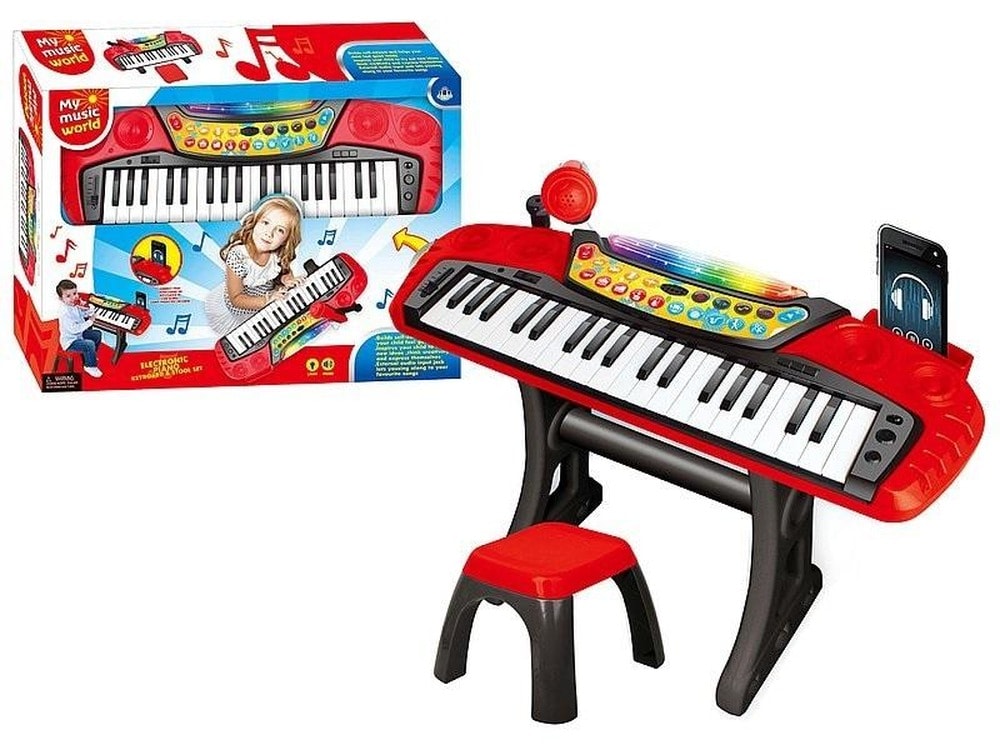 Keyboard on stand 37 keys with microphone - ideal for young musicians
