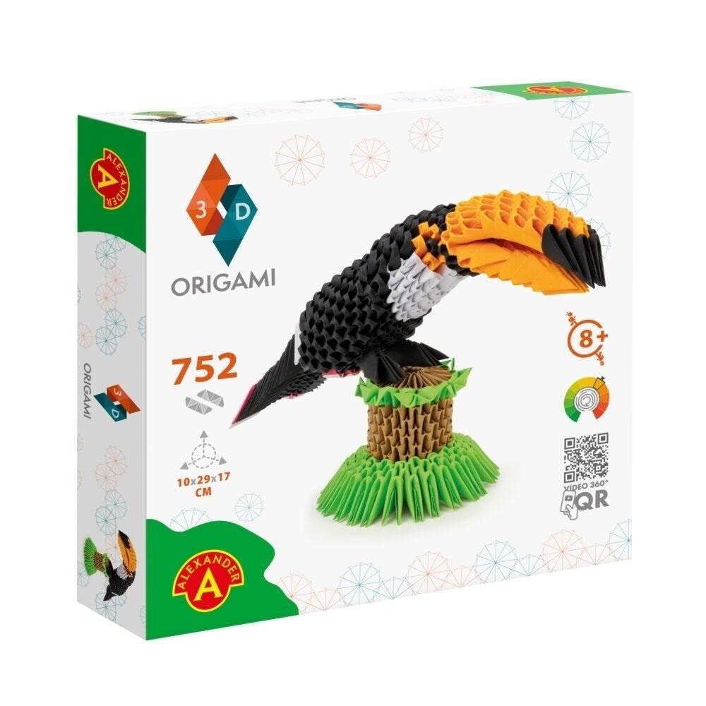Origami 3D Toucan - Creative set for assembling - perfect gift