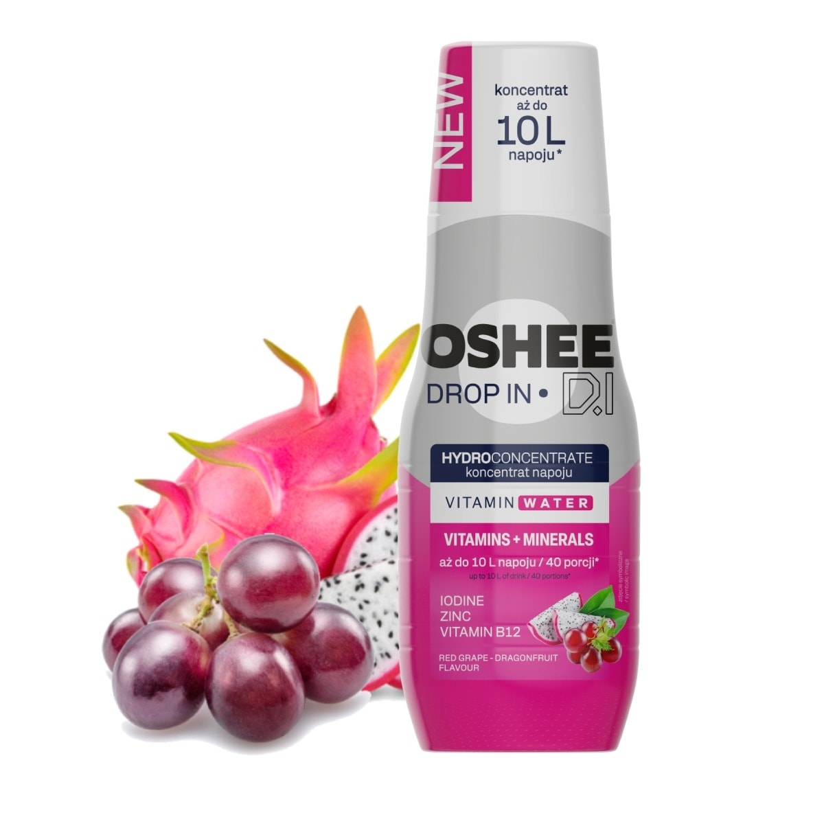 OSHEE Napój niegazowany malinowo-winogronowy 750 ml