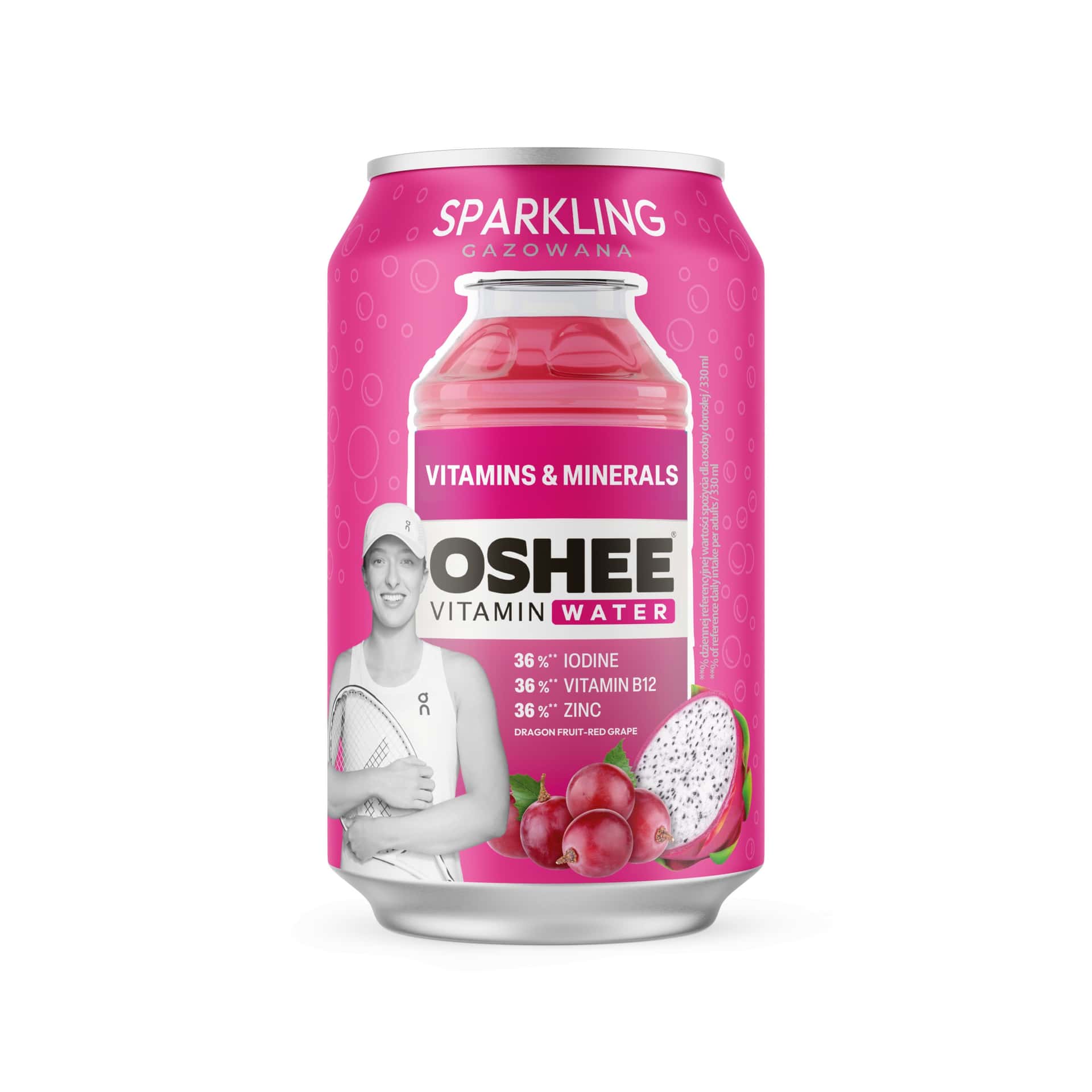 OSHEE VIT WIT MIN - Carbonated vitamin drink with lemon and mint flavor 330 ml