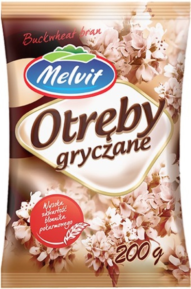 Melvit Buckwheat Bran 200 g - rich source of fiber